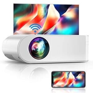 YABER V2 WiFi Mini Projector 6500L Projector for iOS/Android/TV Stick/PS4 White